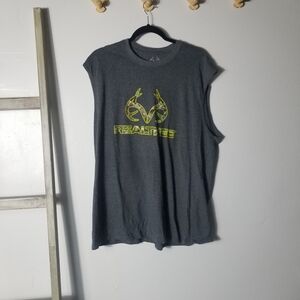 REALTREE MEN'S GRAY SLEEVELESS SHIRT SIZE XL